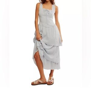Free People Pearl Blue Midi Dress